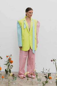 Jacket-constructor lime, mint blue, pink organza