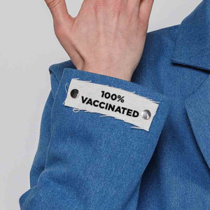 Sticker 100% VACCINATED. Talking Sleeves®